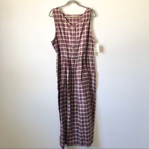 Woolrich plaid flannel modest maxi dress hunter